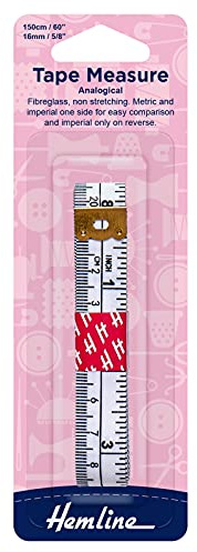 Hemline H252 | Metric & Imperial Analogical Fibreglass Tape Measure | 150cm/60in