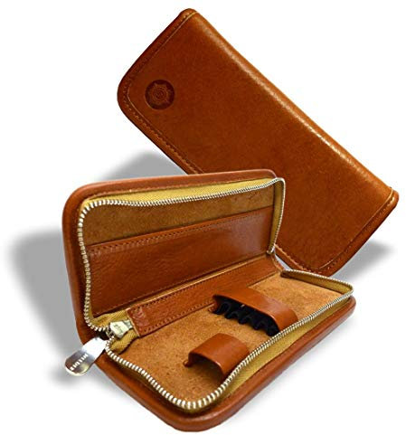 SONNENLEDER - hochwertiges Schreibetui SOMBART Farbe: Natur *Echtes Leder*