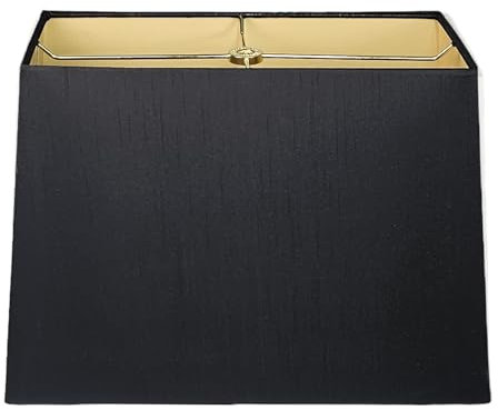 Royal Designs Lampenschirm, rechteckig, harte Rückseite, Schwarz, 12,7 x 25,4 x 25,4 cm