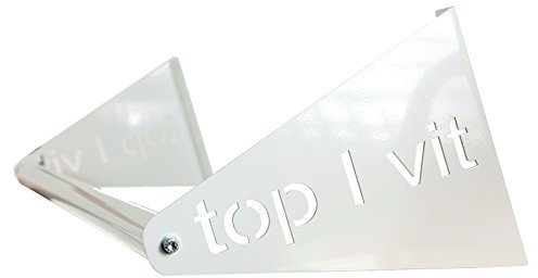 top|vit® Mattenwandhalter mit Auflagerohr, Mattenlagerung, Halter, 68 cm, weiss
