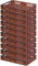 BRB Lot de 10 conteneurs euro, L x l x H 600 x 400 x 90 mm, contenance 15 l, marron