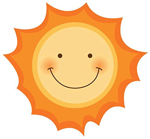 Samunshi® Sonne Aufkleber Sticker Autoaufkleber Scheibenaufkleber - 10x9,3cm mehrfarbig
