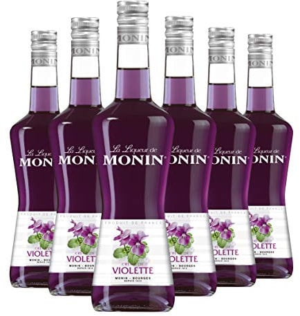 Monin Likör Veilchen (1 x 0,7l) - 16 Prozent Vol - Veilchengeschmack für Cocktails und Desserts - Florale Eleganz