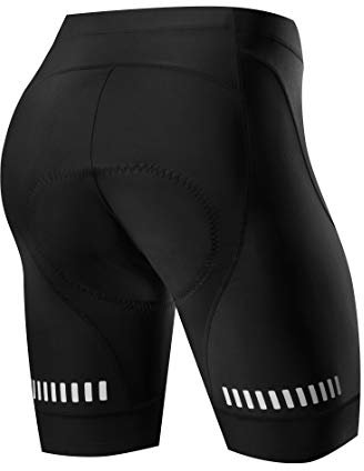 NOOYME Radlerhose Damen gepolstert schnelltrockende Radlerhose Kurz elastische Radlerhose mit Sitzpolster 4D Radhose mit breiterem und dichterem Polster