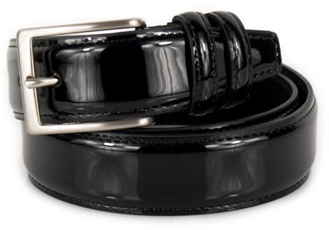 Emila Cintura nera lucida di vernice da uomo elegante in vera pelle cinta cerimonia da ragazzo artigianale x abito per pantaloni 3,5 cm 35 classica matrimonio vestiti smoking belt