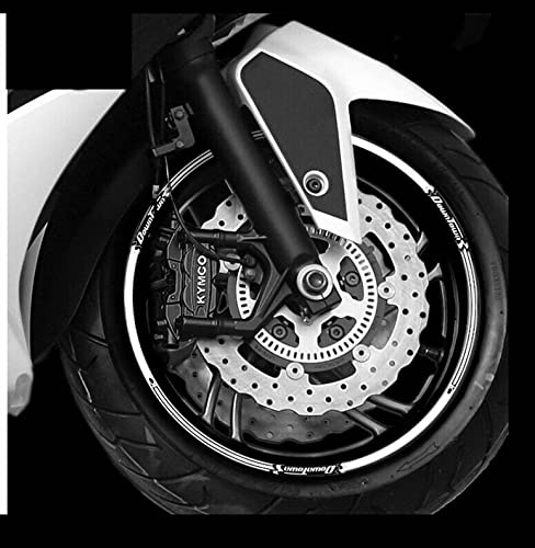 LABELBIKE Motorrad Aufkleber Felgen Räder kompatibel mit KYMCO | Innenstadt 300-350, Streifen, Felgen, Tuning-Kit, Dekoration