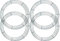 KAHEIGN 4Pcs Draht Kranz Ringe Draht Kranz Rahmen, 14 Zoll Draht Kranz Herstellung Ringe für Weihnachten Neujahr Valentines Dekoration (Dunkelgrün)