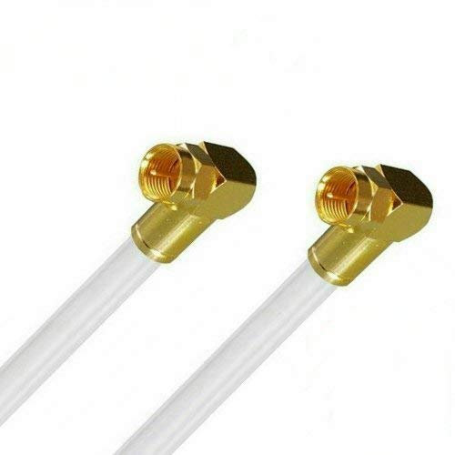 Sat Kabel Fritz!Box Cable Vodafone Kabel Kabelanschluss Anschlusskabel Satkabel Koaxkabel TV Kabel Satanschlusskabel Fernsehkabel Full HD 4K 8K UHD 7mm 135dB (2 Meter, Gold Winkel-Winkel)