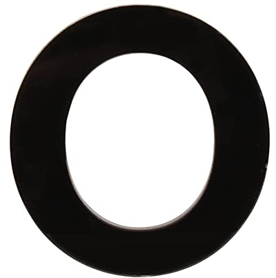 HASWARE Hausnummer, 7,5 cm, selbstklebend, für Wohnung, Tür, Straße, Adressschild, stilvolle Dekoration, Acryl (0, Black)