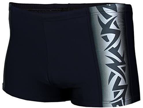 Aquarti Maillot de Bain avec Rayures Shorts de Natation pour Homme, 13717A Noir/Graphite, 4XL