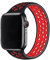 Correa de Silicona Compatible con Correa Apple Watch 42mm 44mm 45mm 49mm, Pulsera Deportiva Elástica Transpirable para iWatch Series 8 7 6 5 4 3 SE Ultra(XS,Rojo Negro)