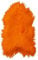 Tannery Sheepskin Orange gefärbtes echtes Schafsfell Lammfell Schafsfell Teppich Pelz weiche Wolle, schaffell Hygge (ca. 110/60cm)