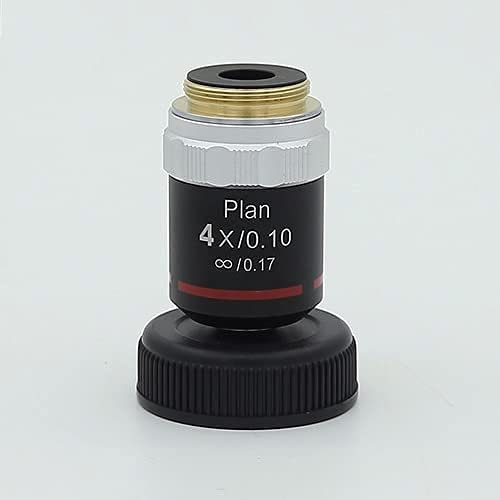4 x 10 x 20 x 40 x 100 x Achromatische Infinity-Objektivlinse mit RMS-Befestigung für biologisches Mikroskop Zeiss Olympus Mikroskop (Farbe: Sets (4 10 20 40 100)) (4x)