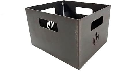 Casaflora Holzkorb Prestige für Brennholz, Cortenstahl 40x38x28