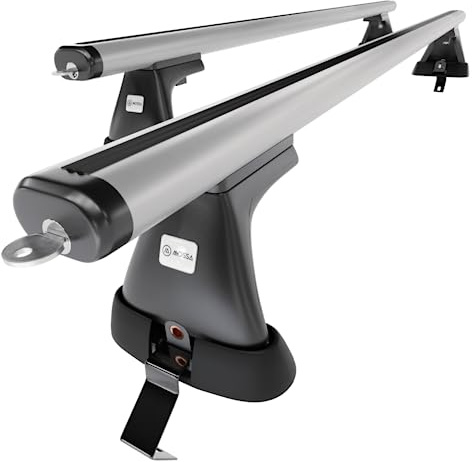 Mossa - Alu-Dachträger kompatibel mit Renault Scenic mk III MPV (2009-2016) - silbern Dachträger Dachgepäckträger - ohne Montagelemente 1