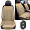 Zyph Cooling Car Seat Cover for Tesla Model 3 Model S Model X,12V Ventilated Single Cushion,3 Speeds Air Conditioned Cooler Pad, A/Beige-A/Single Block
