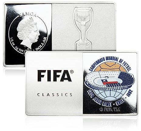 The Koin Club World Cup 1962 Chile FIFA Football Championship Silver Coin Bar Samoa $1 Dollar