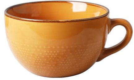 Grande Tasse à Café en Céramique, 700 ml - Bol Multifonction pour Soupe, Céréales, Thé, Salade - Avec Anse - Idée Cadeau (C)