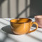 Taza de café grande, taza de cerámica de 700 ml, cuencos de cereales de porcelana con asa, taza de té, cereales, ensalada, tazón, regalo, taza de café (C)