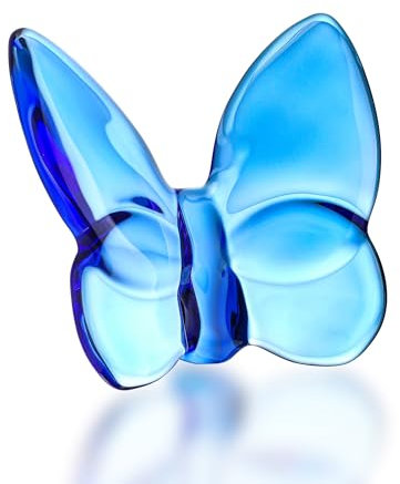Kanpura Blaue Kristall-Schmetterling-Figur, Glas-Schmetterling-Ornament, Kristall-Tier-Sammelstück für Heimdekoration
