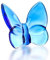 Kanpura Figurine papillon en cristal bleu, ornement papillon en verre, animal en cristal à collectionner pour décoration d'intérieur