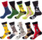 GEYIWSSXY Bunte Socken Damen Lustige Sneaker Baumwolle Socken Herren Witzige Business AnzugLangesocken 10 Paare