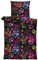 one-home Bettwäsche Microfaser Modern Bettbezüge B-Ware mit Reißverschluss, Größe:135x200 cm, Farbe:Geblümt schwarz