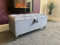 SK LUXURY LIVING Ottoman Storage Box - Engineered Wood Fabric Buttons Luxurious Plush Velvet Ottoman Storage Bench, Perfectly Designed Ottoman for Bedroom Storage (Silver Plush, Legs)