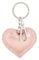 ER Direct Metallic Real Leather Solid Leather Heart Love Keyring Bag Hang Purse Mobile Phone Keyring Key Chain Gift (Rose Gold)