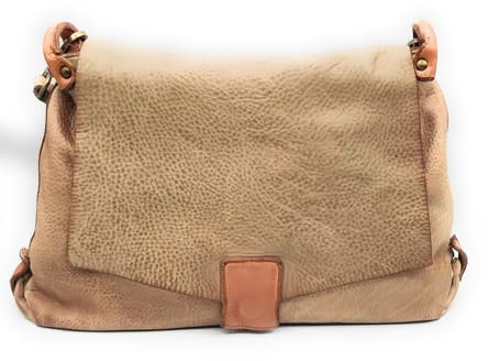 BaySide BS579 Tasche Style Lasche Postina, Wolke/Leder