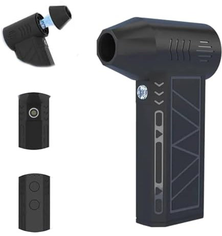 Ventilatore a getto ad alta velocità da 130000 giri/min, potente ventilatore da 5000 mAh per auto, mini ventilatore portatile per violento, ventilatore a secco, carica spolverino elettrico per auto