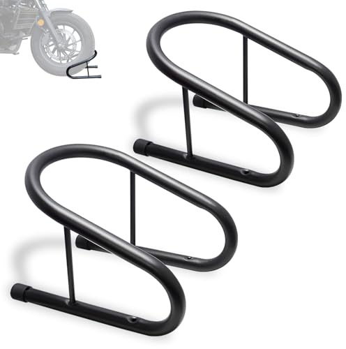 WOWTK 6.5 Removable Dirt Bike Wheel Chock w/Mount Kit,6 1/2 in. wide Motorcycle Trailer Locking Wheel Chock Tire Holder,Pack of 2