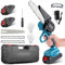 6 Inch Mini Chainsaw Cordless with Brushless Motor,1200W Electric Chain Saw with 2* 4000mAh Batteries & 2* Chains,Portable Handheld Chainsaw for Gardening for Wood Cutting Tree Pruning,UK Plug Charger