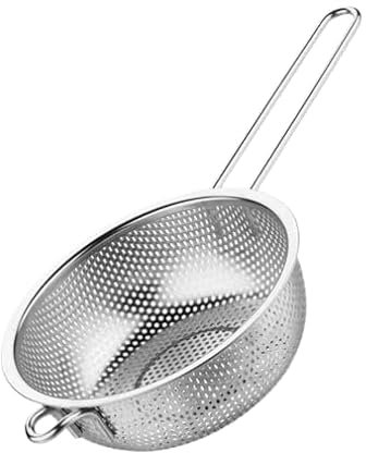 PNJB Stainless Steel Wash Basket, Rice Colander, Spaghetti Strainer, Ergonomic Design, Ease of Use and Efficiency, Ensuring Long-Term Durability, (28.5 CM)
