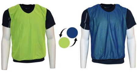 Precision Reversible Mesh Training Bibs, Multi Sport Dual Colour Unisex Design, Football Hockey Rugby, Lightweight and Breathable Polyester, 50 Chest, Adults