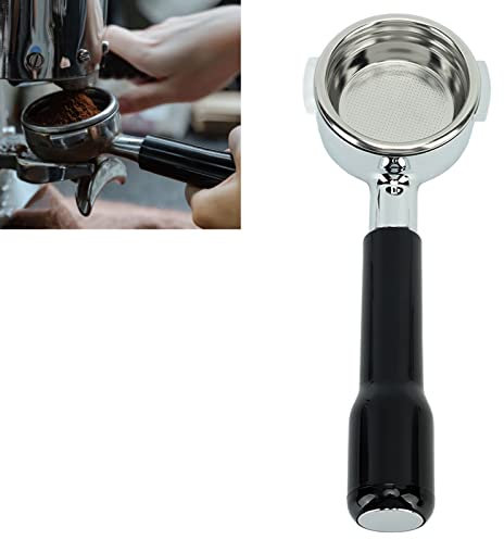 Portafiltro Sin Fondo 58mm, Reutilizables Portafiltro Cafetera Brazo Cafetera Porta Filtro de Cafe Sin Fondo, Accesorios Cafetera para Expobar, Rocket, Faema, Rancilio, Gemilai (Schwarz)