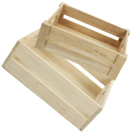 TOGEVAL 2pezzi Casse Decorative Per Organizzazione Scrivania Scatole Stoccaggio Vintage Casse Lunghe e