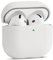 Haobobro [Karbonfaser Textur] Leder Hülle für AirPods 4. Generation 2024 - Handgefertigt AirPods 4 Ledercase - Stoßfest AirPods 4 Leather Case - AirPods 4 Schutzhülle Lederhülle - Weiß