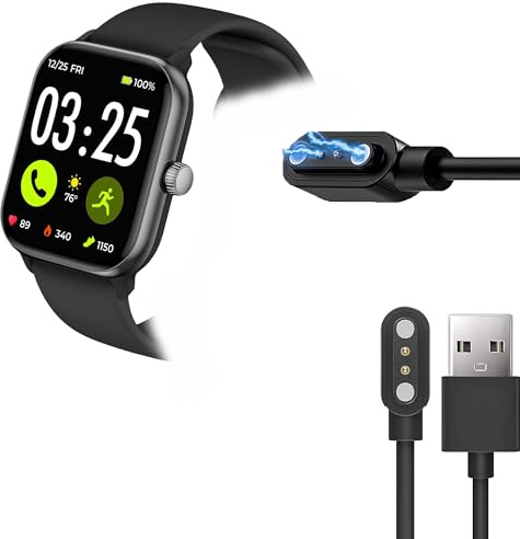 Compatible with Spade & Co Health Smartwatch 4 Charger, Magnetic Replacement Charger Compatible for Spade & Co Health 4, 3, 2 Smartwatch (Black, for CO 4,3,2 Watch)