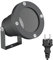 ledscom.de Gartenstrahler DUK für außen, IP65, Stecker, anthrazit, 1x GU10 max. 15W