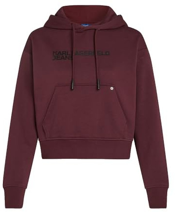 Karl Lagerfeld Jeans Femme Regular Logo Hoodie Zinfandel XL