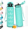 HoneyHolly Borraccia 1 Litro, Libre de BPA & A Prova di Perdita, Water Bottle con Cannuccia, Reutilizables, Bottiglia Motivazionale, Water Bottle per Scuola, Palestra, Ufficio, Sport