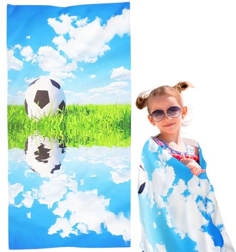 FABTOP Strandtuch Badetuch Saunatuch Fußball