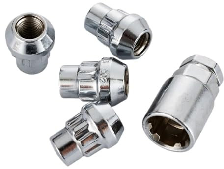 BASPHHH écrou Jante Compatible avec Chrysler pour 300 2005+ écrous de Roue antivol m14x1,5 écrous de Roue à Double clé hexagonale