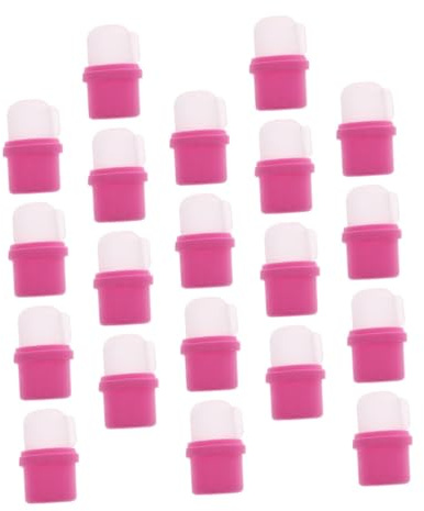 Cabilock 20 Couvre-Ongles de Manucure en Silicone et Plastique, Réutilisables, pour Dissolution de Vernis à Ongles, Usage Personnel DIY