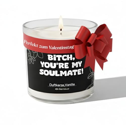 Duftkerze im Glas mit frechem Spruch – Vanille Kerzen Duft | Geschenke für Freundin als Geschenk Valentinstag für sie, Jahrestag Geschenk und Lieblingsmensch | deko besondere Kerzen im Glas