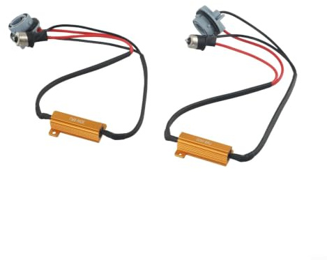 2er Set BA15S 1156 LED Lampe Canbus Decoder mit 50W Lastwiderstand OBC Canceller gegen Fehlermeldung für Heckleuchte für tagfahrlicht Fahrzeug Elektrik