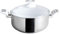 Emporio Zani Cream Casseruola con Coperchio, Diametro 24 cm, Acciaio Inossidabile, Argento/Bianco