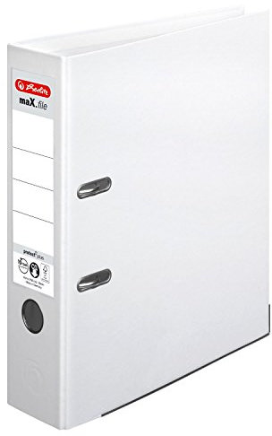 Ordner maX.file protect+ A4 Voll-PP-Folienbezug Wechselfenster 4er Pack breit (weiß breit, 4)
