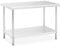 Royal Catering RCAT-120/70-NW Tavolo da Lavoro Piano di Lavoro per Cucina (120 x 70 x 85 cm, Carico max. 115kg, Piedini regolabili, Acciaio inox)